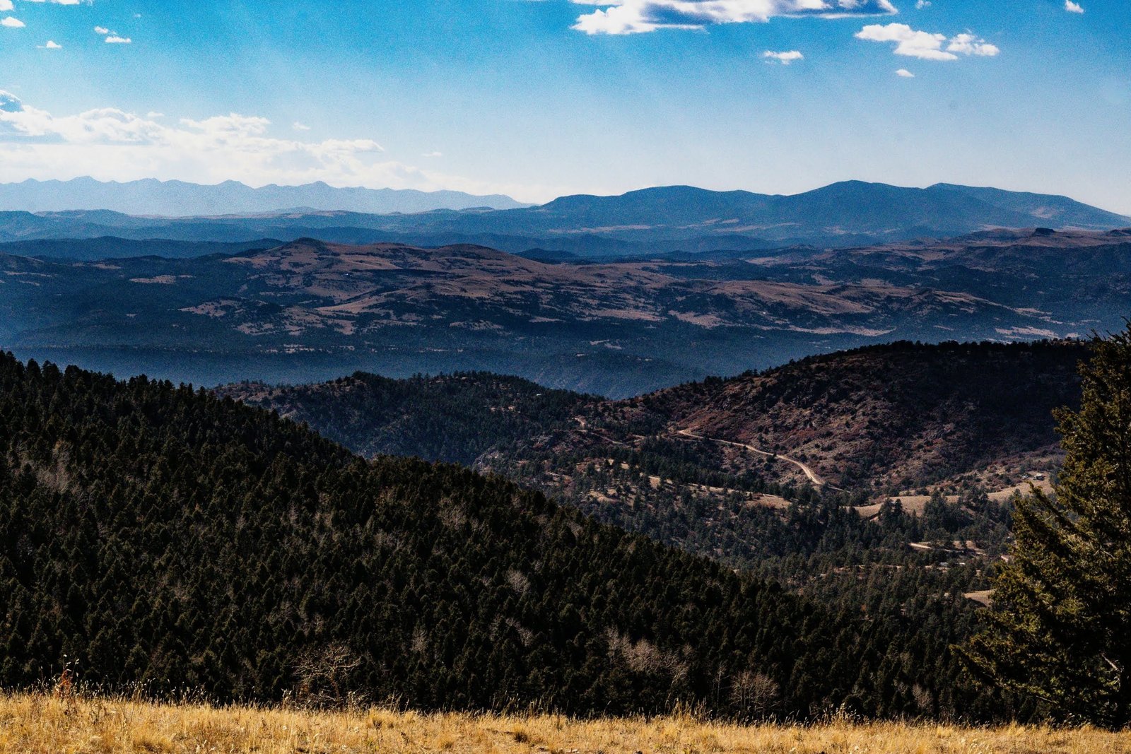 a view of a mountain range from a distance