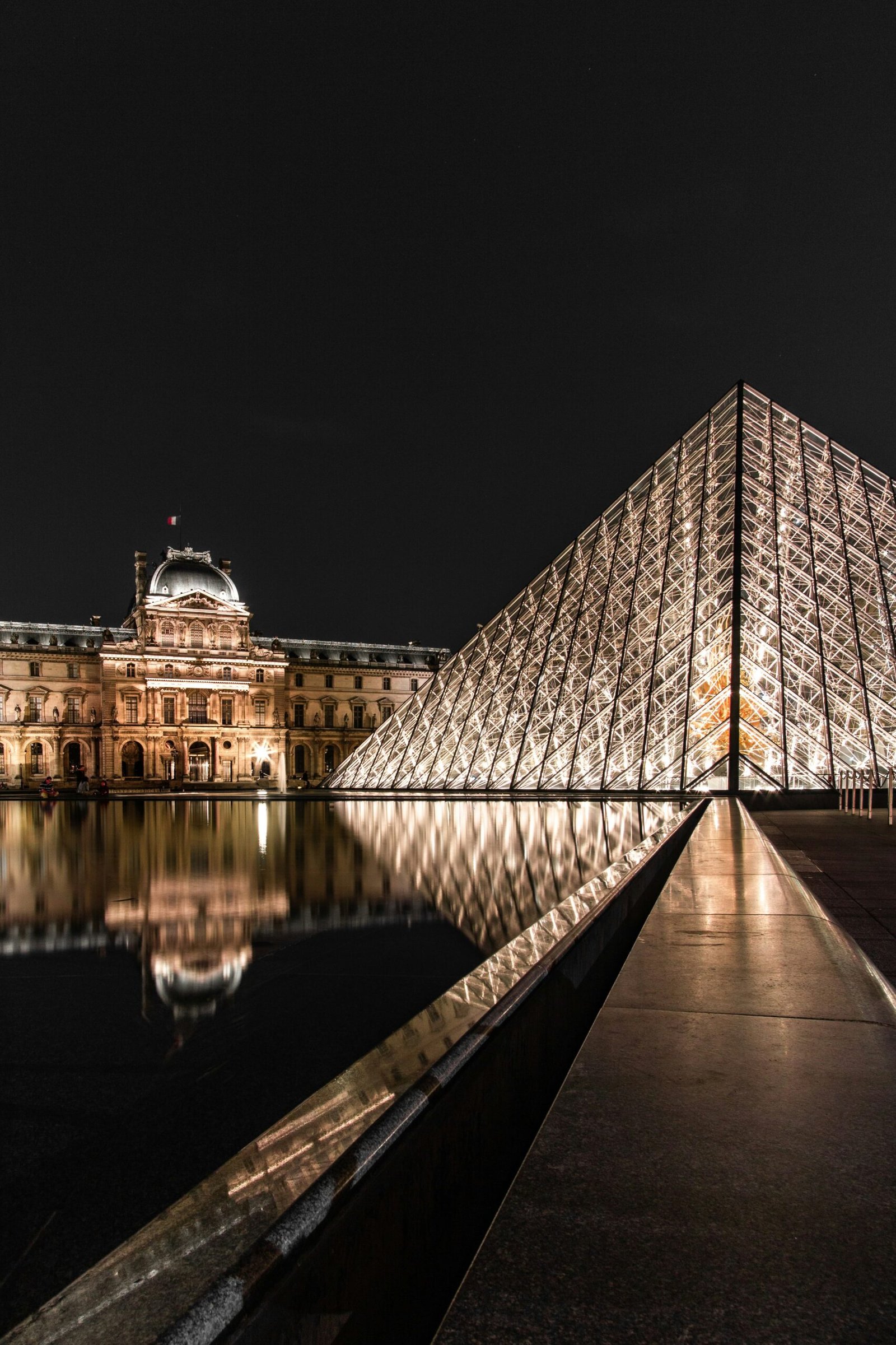 glass building during nighttime