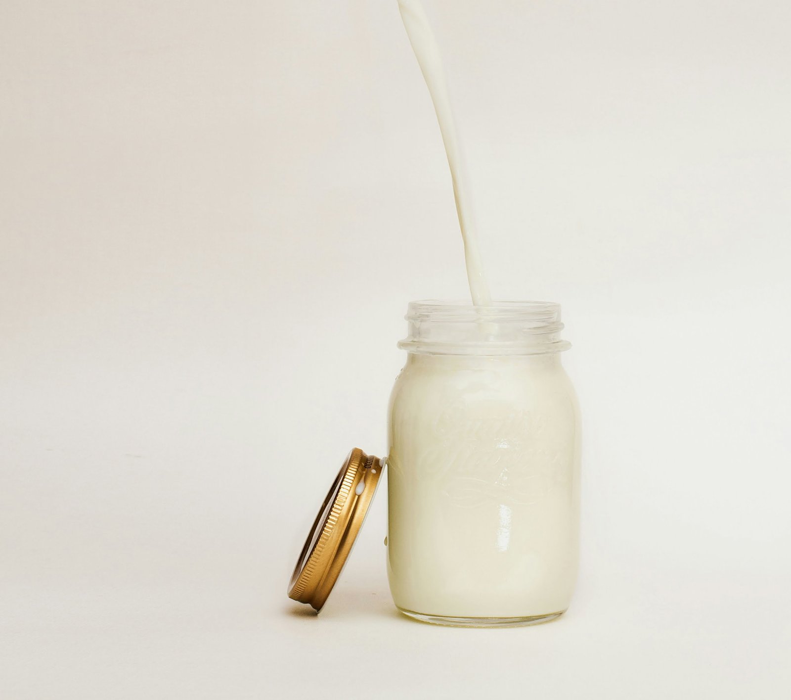 mason jar filled with smoothie